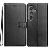 EIDERWOOD Samsung Galaxy A26 (5G) Faux Leather Flip Case with Strap - Black