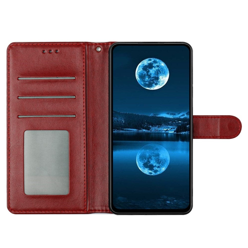 EIDERWOOD Samsung Galaxy A56 (5G) Faux Leather Flip Case with Strap - Red