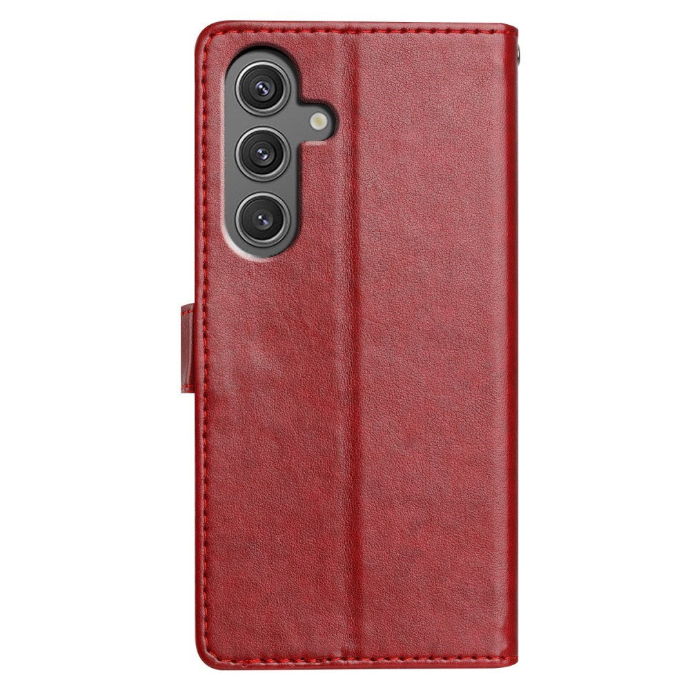 EIDERWOOD Samsung Galaxy A56 (5G) Faux Leather Flip Case with Strap - Red