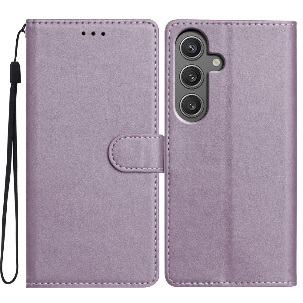 EIDERWOOD Samsung Galaxy A56 (5G) Faux Leather Flip Case with Strap - Purple