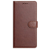 EIDERWOOD Samsung Galaxy A56 (5G) Faux Leather Flip Case with Strap - Brown