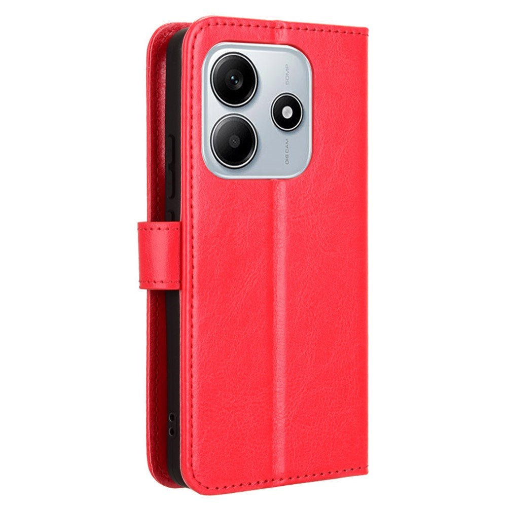 EIDERWOOD Xiaomi Redmi Note 14 (5G) Faux Leather Flip Case with Strap - Red