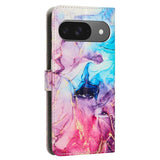 EIDERWOOD Google Pixel 10 / 10 Pro / 9 / 9 Pro Marble Faux Leather Flip Case with Strap - Pink / Purple