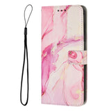 EIDERWOOD Google Pixel 10 Pro XL / 9 Pro XL Marble Patterned Faux Leather Flip Case with Strap - Pink