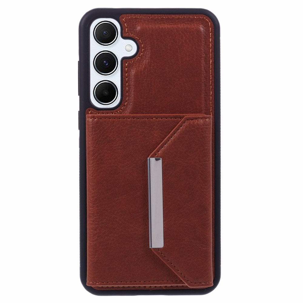 EIDERWOOD Samsung Galaxy S25 2-in-1 Vegan Leather Case with Cardholder & Stand Function - Brown