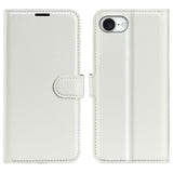 EIDERWOOD iPhone 16e Faux Leather Flip Case with Cardholder & Stand Function - White