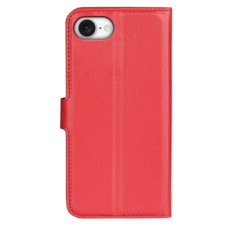 EIDERWOOD iPhone 16e Faux Leather Flip Case with Cardholder & Stand Function - Red