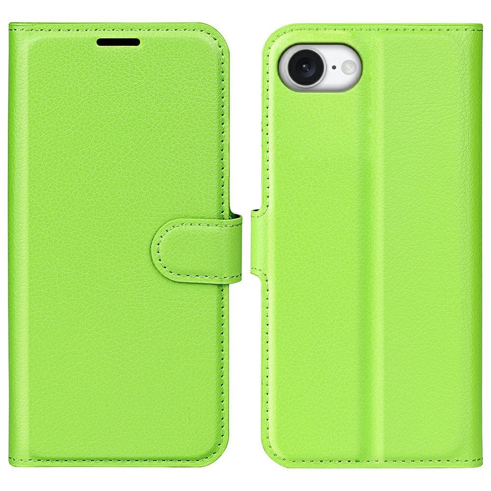 EIDERWOOD iPhone 16e Faux Leather Flip Case with Cardholder & Stand Function - Green