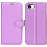 EIDERWOOD iPhone 16e Faux Leather Flip Case with Cardholder & Stand Function - Purple