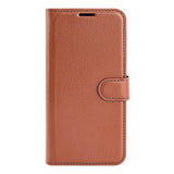 EIDERWOOD iPhone 16e Faux Leather Flip Case with Cardholder & Stand Function - Brown