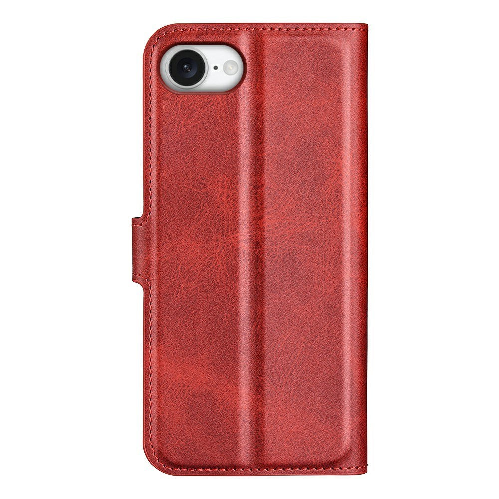 EIDERWOOD iPhone 16e Faux Leather Flip Case - Red