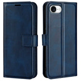 EIDERWOOD iPhone 16e Faux Leather Flip Case - Blue