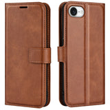 EIDERWOOD iPhone 16e Faux Leather Flip Case - Light Brown