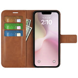 EIDERWOOD iPhone 16e Faux Leather Flip Case - Light Brown