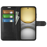 EIDERWOOD Realme C75 Faux Leather Flip Case with Cardholder & Stand Function - Black