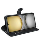 EIDERWOOD Realme C75 Faux Leather Flip Case with Cardholder & Stand Function - Black