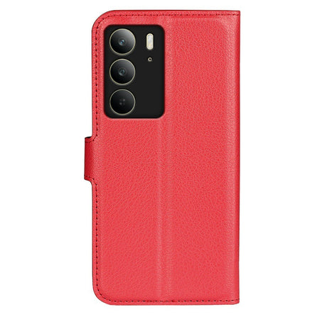 EIDERWOOD Realme C75 Faux Leather Flip Case with Cardholder & Stand Function - Red