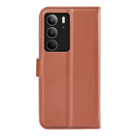 EIDERWOOD Realme C75 Faux Leather Flip Case with Cardholder & Stand Function - Brown