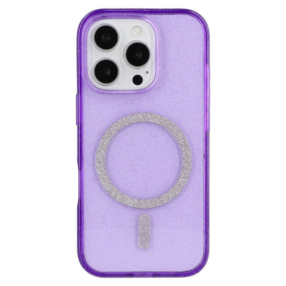 EIDERWOOD iPhone 16 Pro Plastic Glitter Case - MagSafe Compatible - Purple