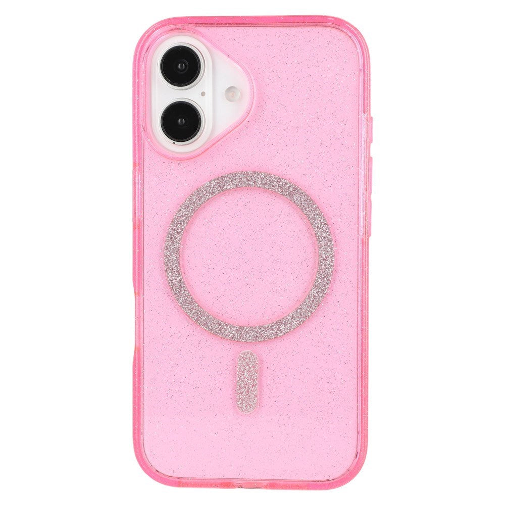 EIDERWOOD iPhone 16 Plus Plastic Glitter Case - MagSafe Compatible - Pink