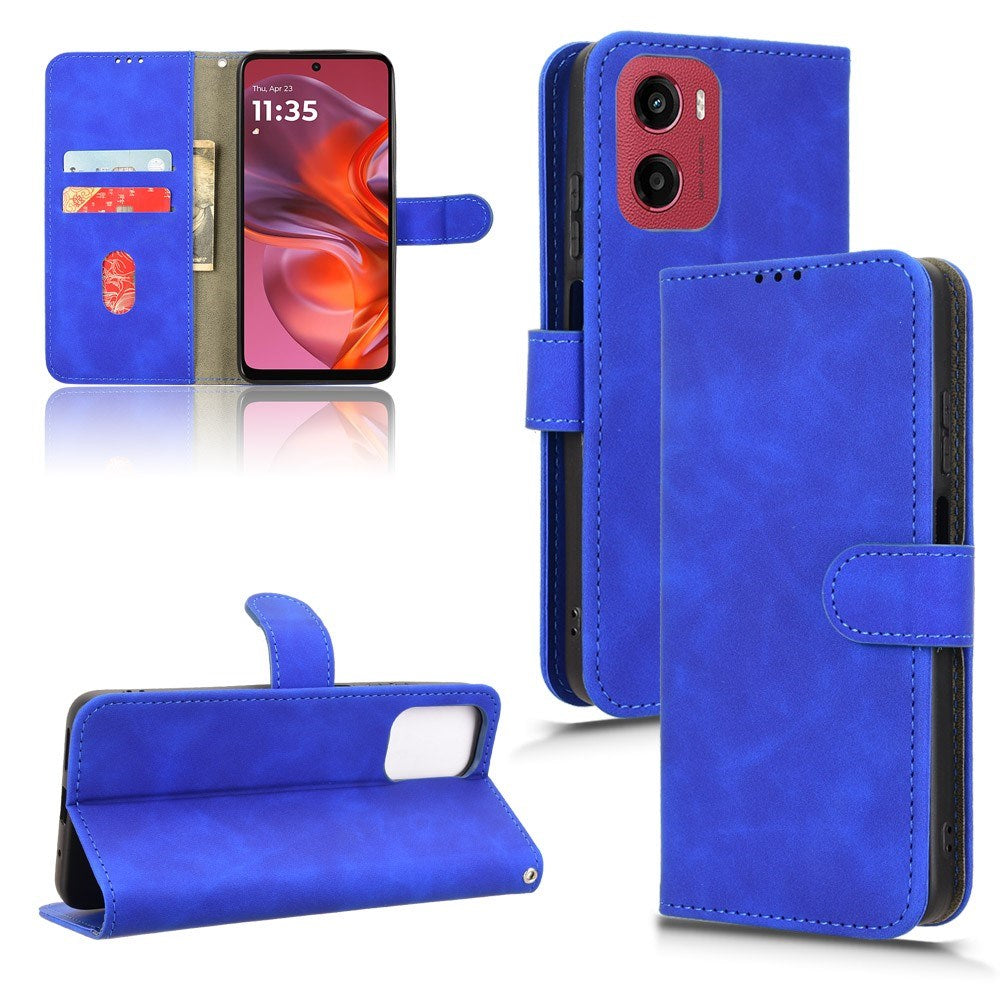 EIDERWOOD Motorola Moto G05 Flip Case with Card Holder & Stand Function - Blue