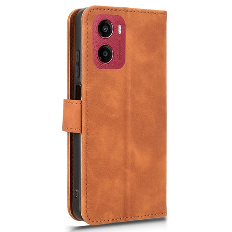 EIDERWOOD Motorola Moto G05 Flip Case with Card Holder & Stand Function - Brown