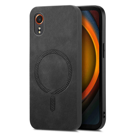 EIDERWOOD Samsung Galaxy Xcover 7 Faux Leather Case - MagSafe Compatible - Black