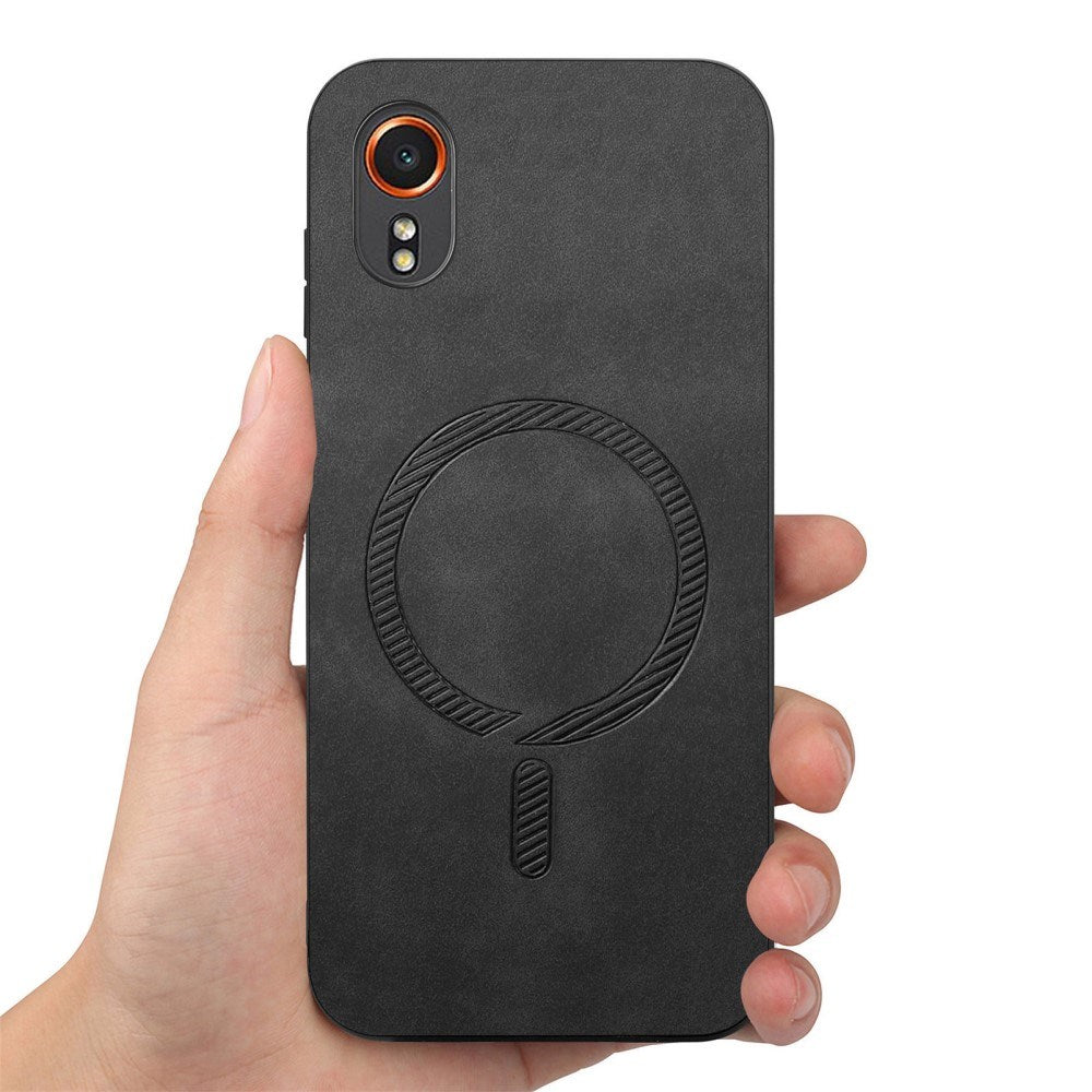 EIDERWOOD Samsung Galaxy Xcover 7 Faux Leather Case - MagSafe Compatible - Black