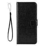 EIDERWOOD Motorola Moto G05 / E15 Faux Leather Flip Case with Strap - Black