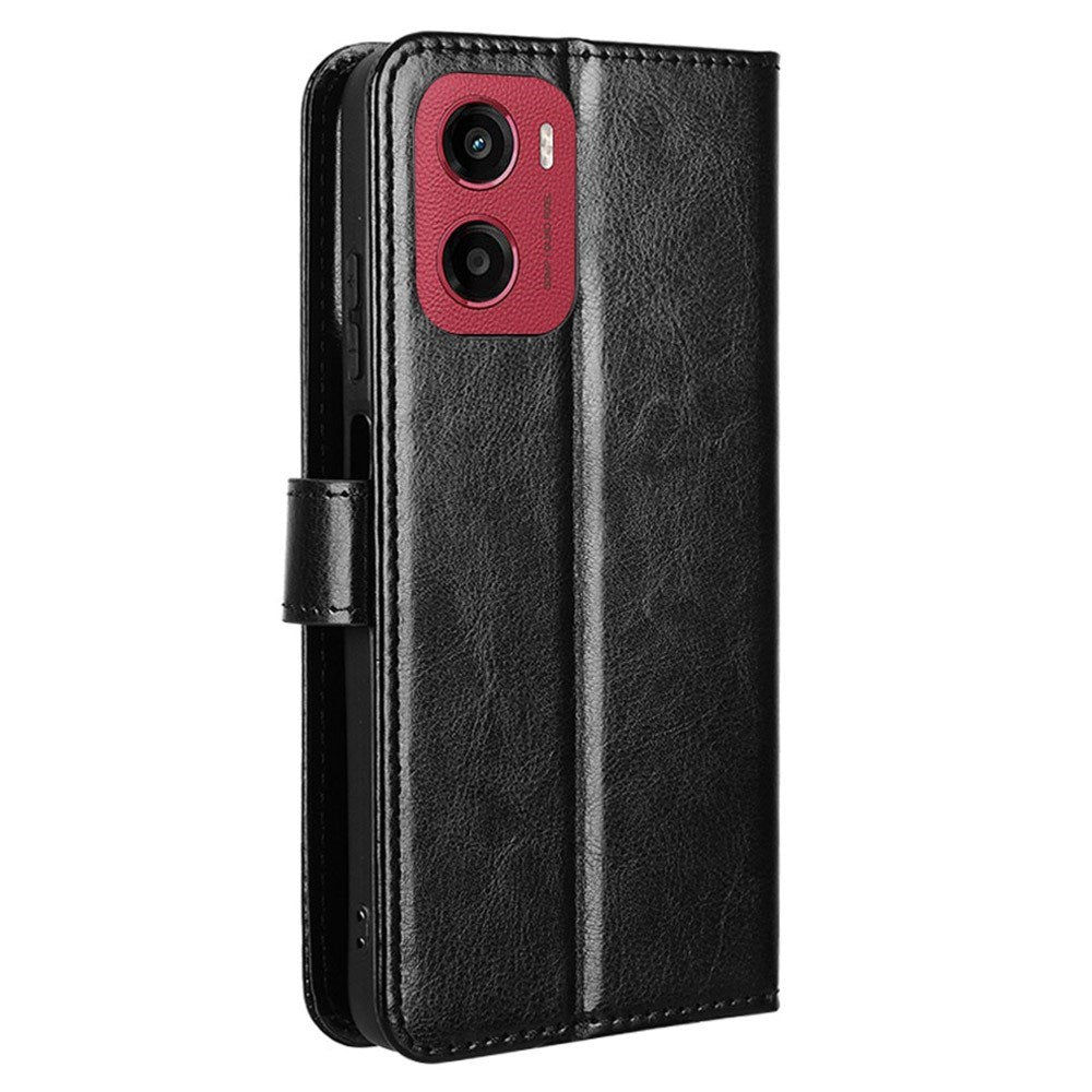 EIDERWOOD Motorola Moto G05 / E15 Faux Leather Flip Case with Strap - Black