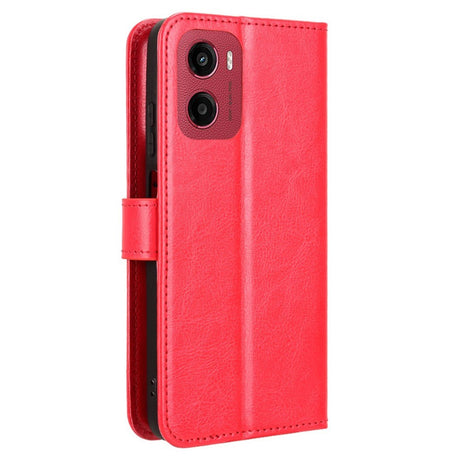 EIDERWOOD Motorola Moto G05 / E15 Faux Leather Flip Case with Strap - Red