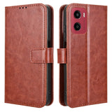 EIDERWOOD Motorola Moto G05 / E15 Faux Leather Flip Case with Strap - Brown