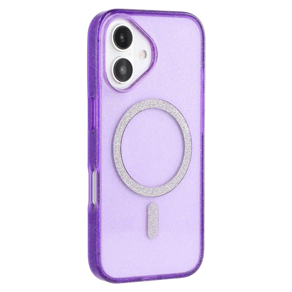 EIDERWOOD iPhone 16 Plastic Glitter Case - MagSafe Compatible - Purple