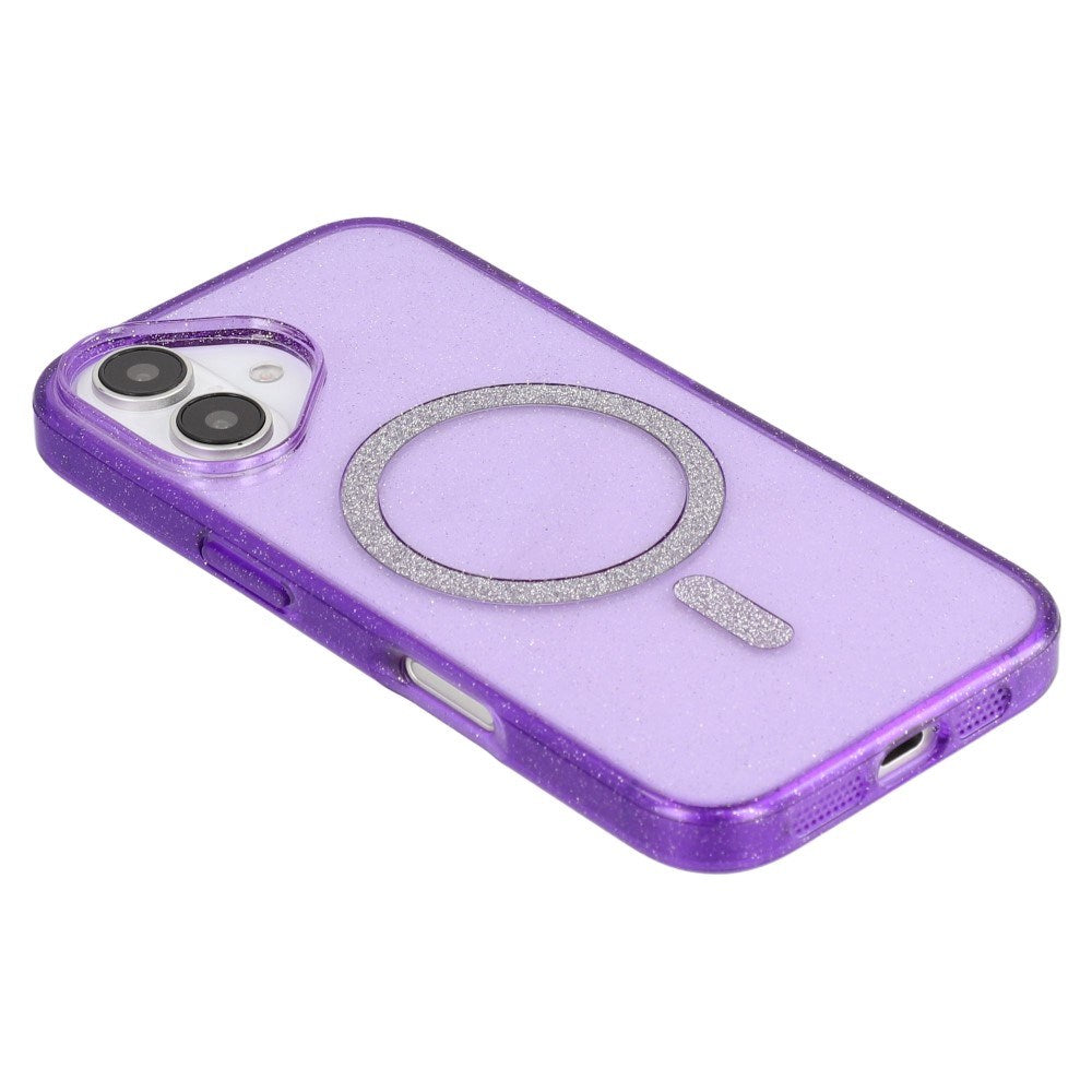 EIDERWOOD iPhone 16 Plastic Glitter Case - MagSafe Compatible - Purple