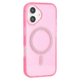 EIDERWOOD iPhone 16 Plastic Glitter Case - MagSafe Compatible - Pink