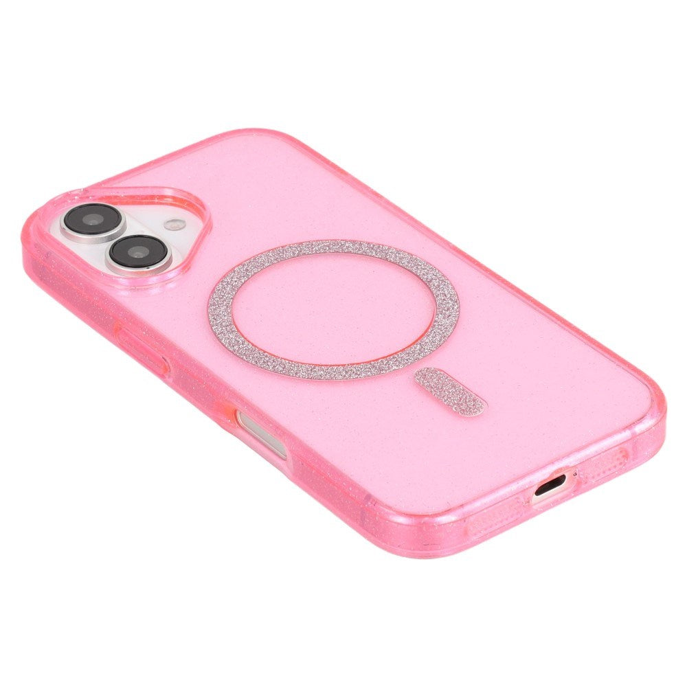 EIDERWOOD iPhone 16 Plastic Glitter Case - MagSafe Compatible - Pink