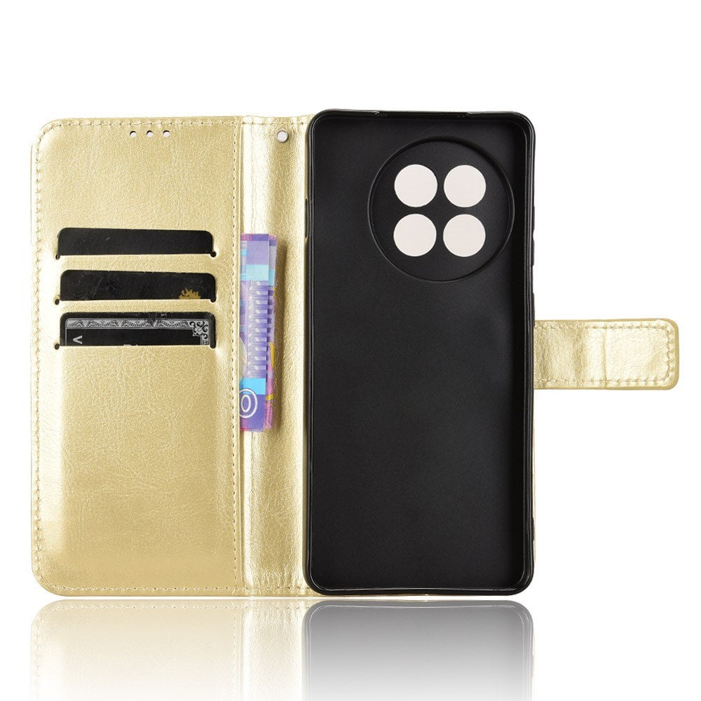 EIDERWOOD OnePlus 13R 5G Leather Texture Flip Case - Gold