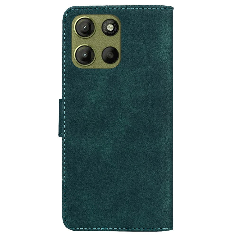 EIDERWOOD Motorola Moto G15 Faux Leather Flip Case with Card Holder & Stand Function - Green