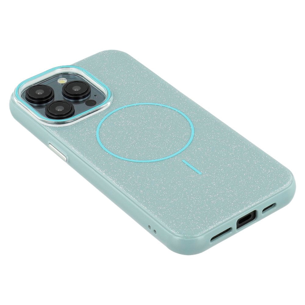 EIDERWOOD iPhone 15 Pro Plastic Glitter Case - MagSafe Compatible - Green
