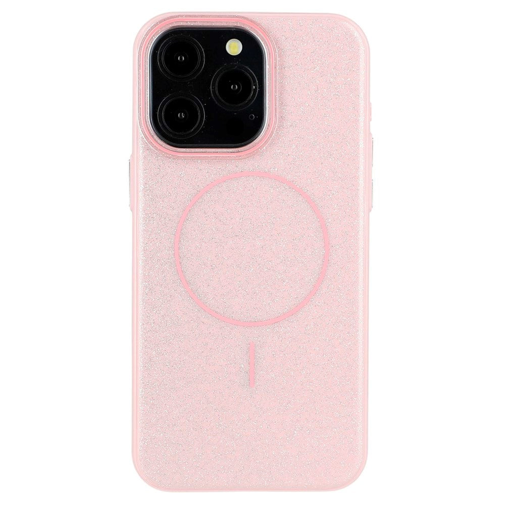 EIDERWOOD iPhone 15 Pro Plastic Glitter Case - MagSafe Compatible - Pink
