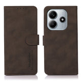 Xiaomi Redmi Note 14 (5G) KHAZNEH Faux Leather Flip Case with Card Holder & Stand Function - Brown