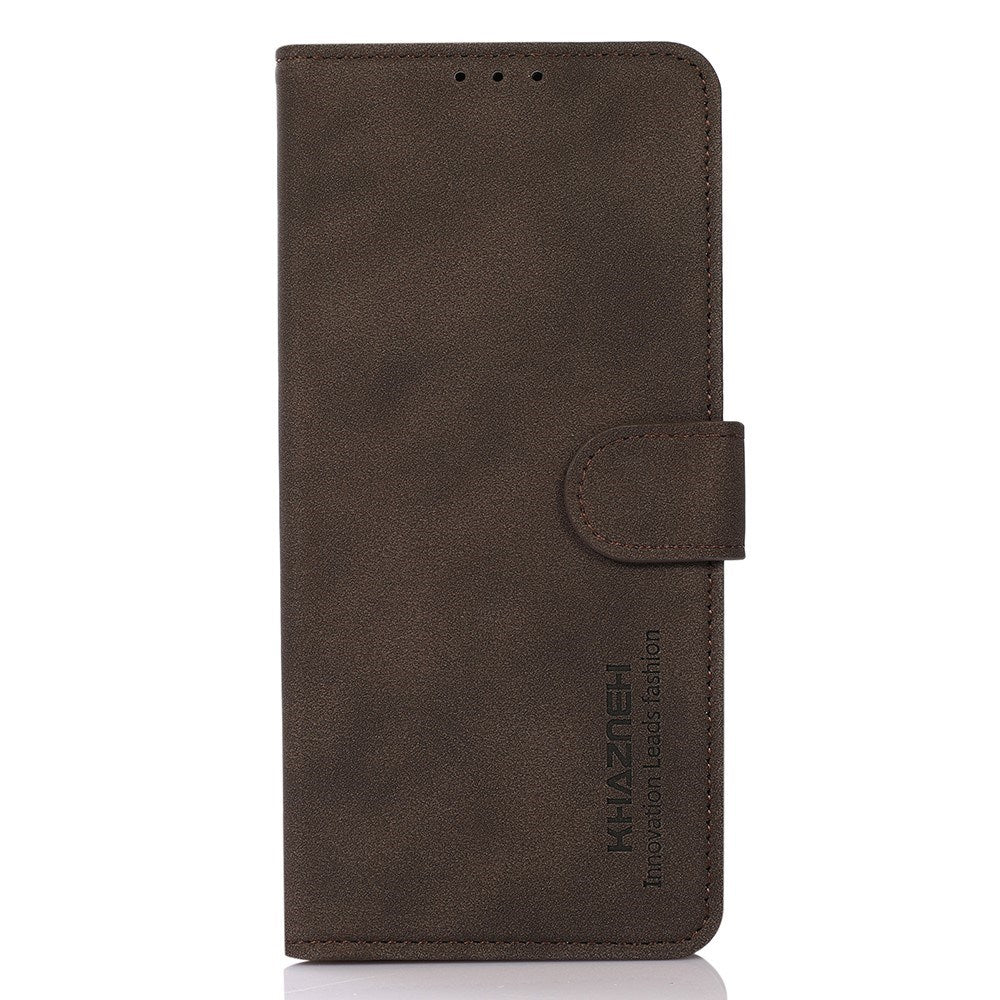 Xiaomi Redmi Note 14 (5G) KHAZNEH Faux Leather Flip Case with Card Holder & Stand Function - Brown