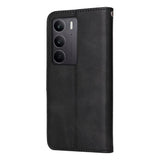 EIDERWOOD Realme 14X (5G) / C75 Faux Leather Flip Case with Strap - Black