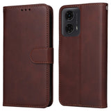 EIDERWOOD Motorola Moto E14 (4G) / G04 (4G) / G04s (4G) / G24 (4G) Faux Leather Flip Case with Strap - Brown