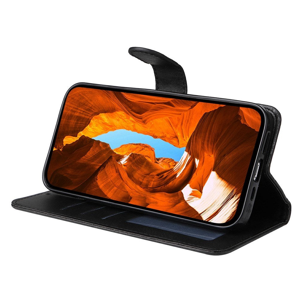 Motorola Edge 60 Neo / 50 Neo / ThinkPhone 25 EIDERWOOD Faux Leather Flip Case with Strap - Black