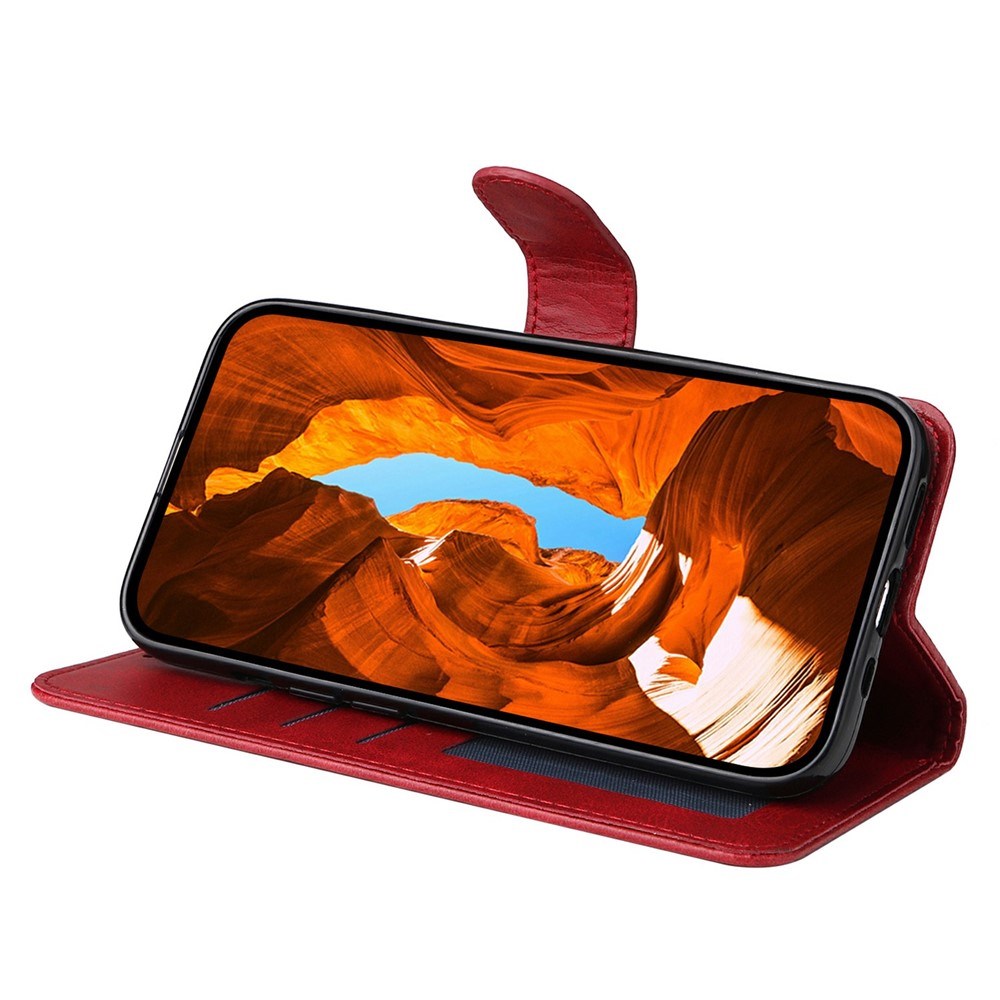 Motorola Edge 60 Neo / 50 Neo / ThinkPhone 25 EIDERWOOD Faux Leather Flip Case with Strap - Red