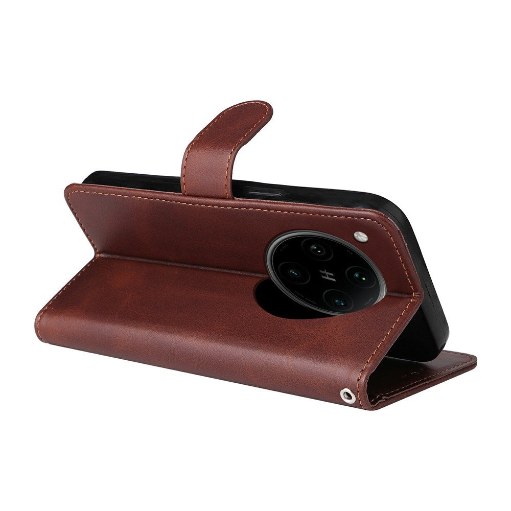 Motorola Edge 60 Neo / 50 Neo / ThinkPhone 25 EIDERWOOD Faux Leather Flip Case with Strap - Brown