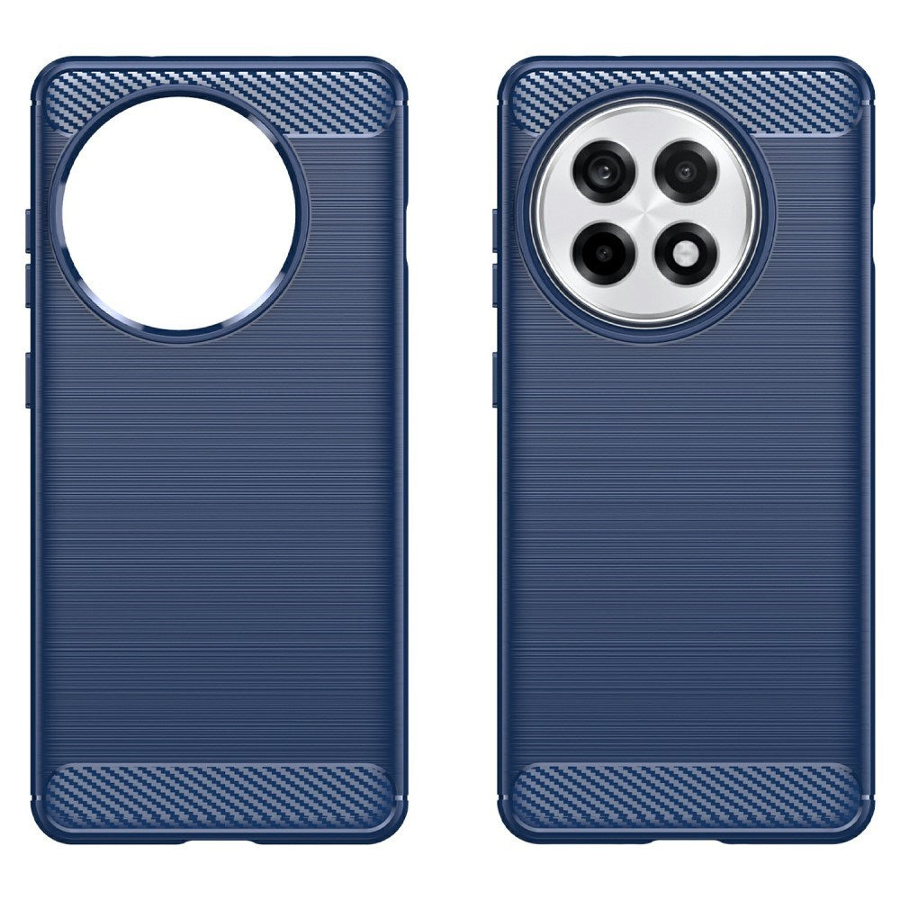 EIDERWOOD OnePlus 13R Brushed Carbon Fiber Flexible Plastic Case - Blue