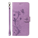 EIDERWOOD OnePlus 13R Flip Case with Engraved Motif - Card Holder & Stand Function - Purple