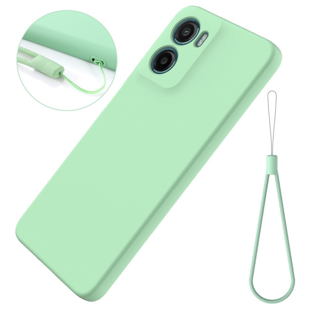 EIDERWOOD Motorola Moto G05 / E15 Liquid Silicone Case w. Strap - Green